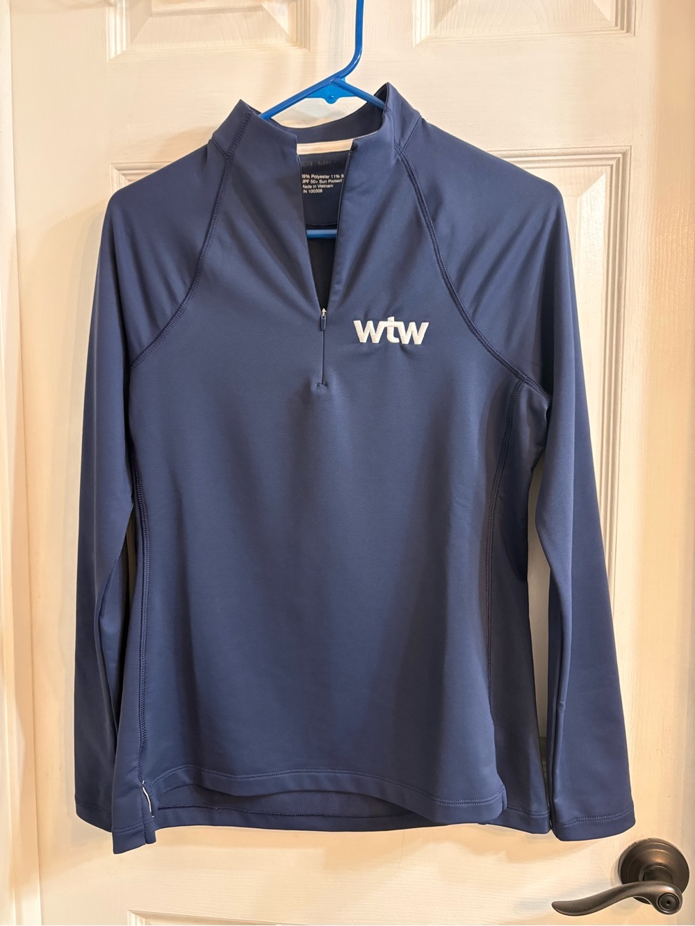 Peter Millar Navy Blue Golf Athletic Half-Zip Performance Pullover